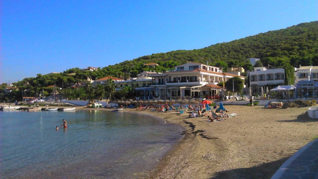 The beach of Skala village