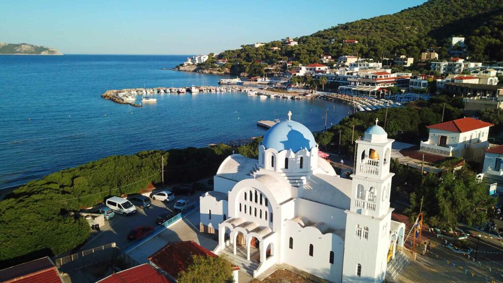 Skala Village in Agistri, Saronic, Greece